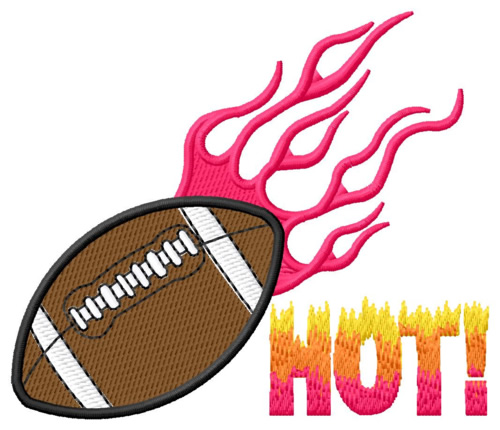 Football Flame Machine Embroidery Design