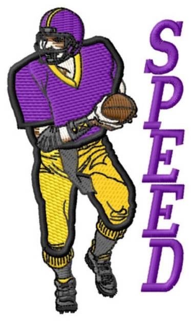 Picture of Football Speed Machine Embroidery Design