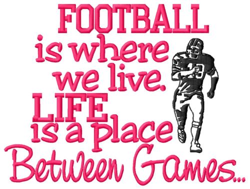 Football Games Machine Embroidery Design