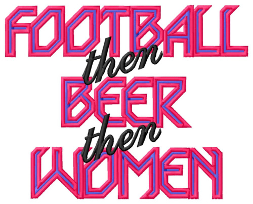 Football Saying Machine Embroidery Design