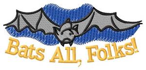 Picture of Bats All, Folks! Machine Embroidery Design