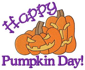 Picture of Happy Pumpkin Day Machine Embroidery Design
