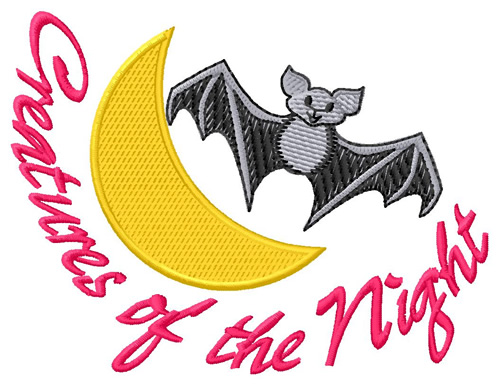 Creatures Of The Night Machine Embroidery Design