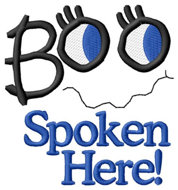 Picture of Boo Spoken Here! Machine Embroidery Design