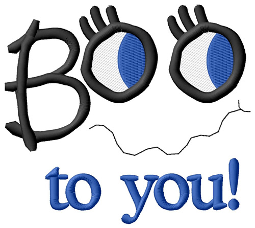 Boo To You Machine Embroidery Design