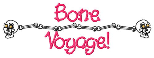 Bone Voyage Machine Embroidery Design