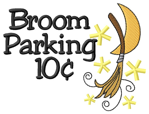 Broom Parking Machine Embroidery Design