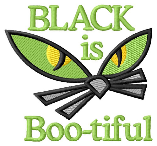 Black is Boo-tiful Machine Embroidery Design