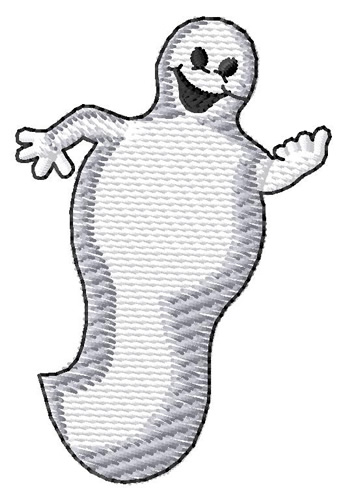 Smiling Ghost Machine Embroidery Design