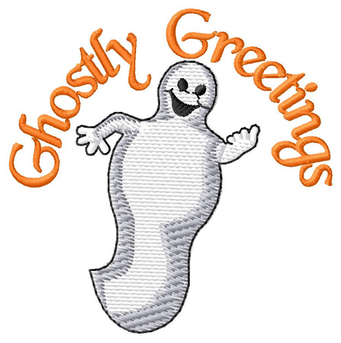 Ghostly Greetings Machine Embroidery Design