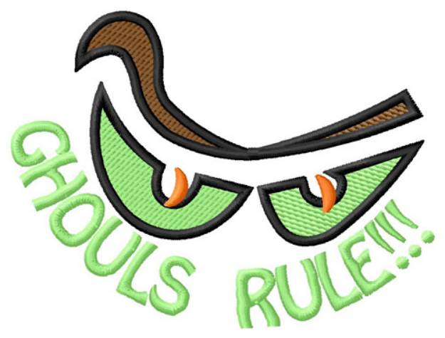 Picture of Ghouls Rule Machine Embroidery Design
