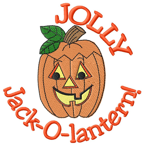 Jolly Jack-o-lantern Machine Embroidery Design