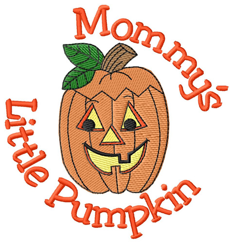 Mommys Little Pumpkin Machine Embroidery Design