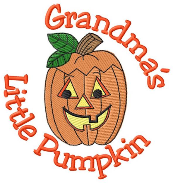 Picture of Grandmas Little Pumpkin Machine Embroidery Design