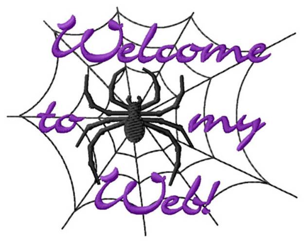 Picture of Welcome To My Web Machine Embroidery Design