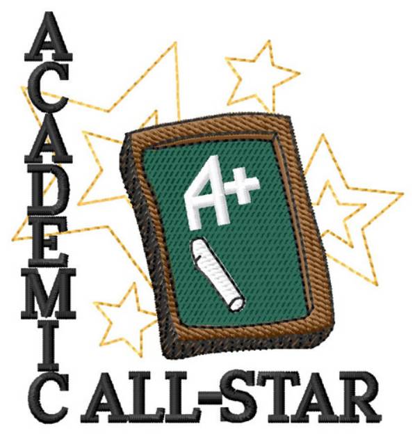 Picture of Academic All-Star Machine Embroidery Design