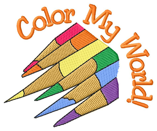 Color My World Machine Embroidery Design