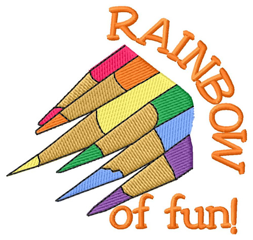 Rainbow Of Fun Machine Embroidery Design