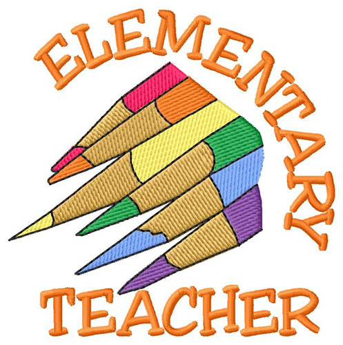 Elementary Teacher Machine Embroidery Design