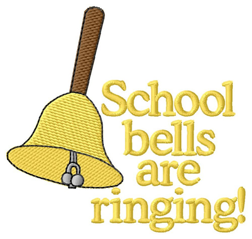 School Bells Machine Embroidery Design