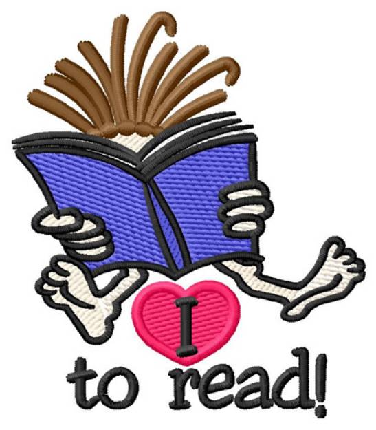 Picture of I Love to Read Machine Embroidery Design