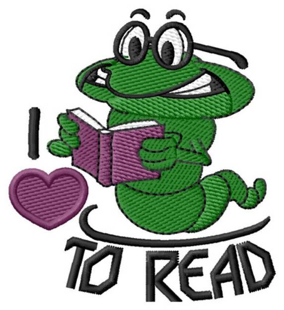 Picture of I Love To Read Machine Embroidery Design