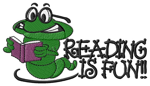 Reading Is Fun Machine Embroidery Design