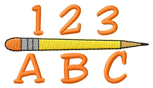 123 ABC Machine Embroidery Design
