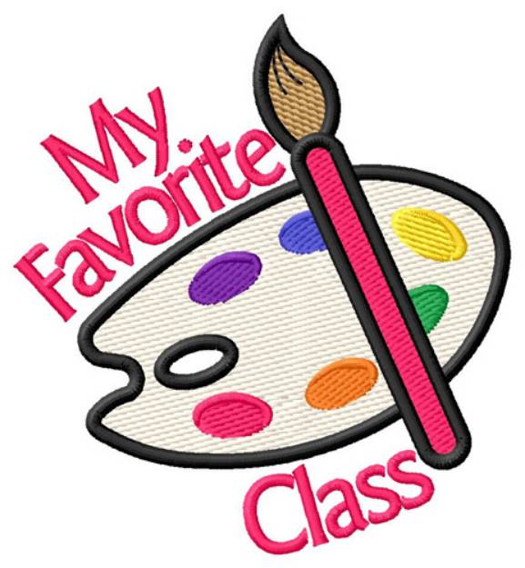 Picture of My Favorite Class Machine Embroidery Design