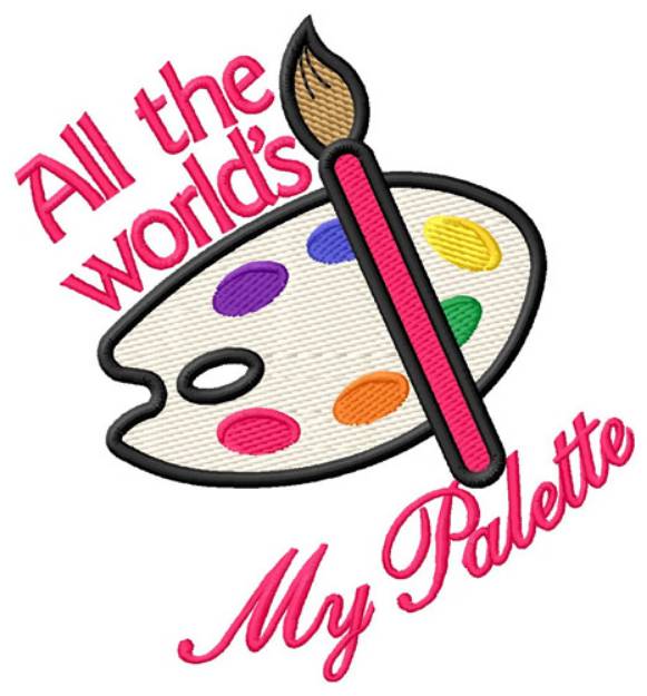 Picture of All The World Palette Machine Embroidery Design