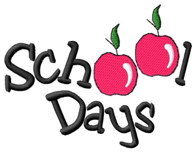 Picture of School Days Machine Embroidery Design