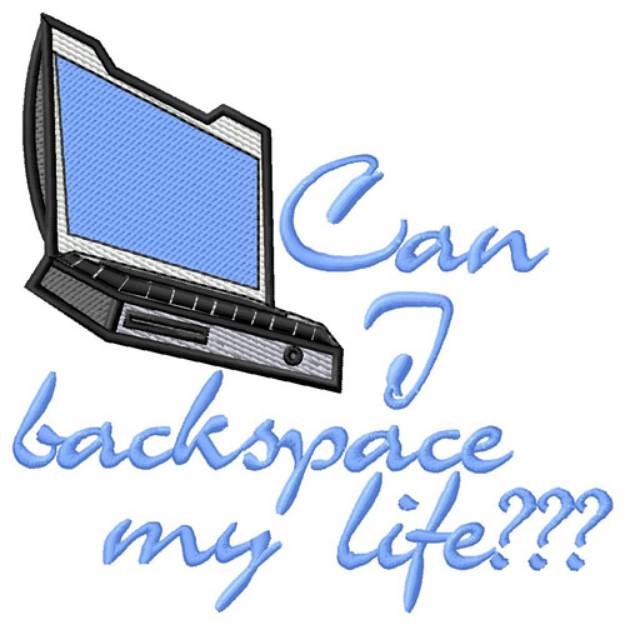 Picture of Backspace My Life Machine Embroidery Design