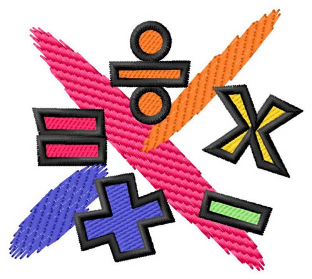 Picture of Math Symbols Machine Embroidery Design