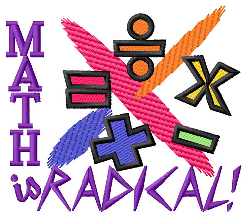 Math Is Radical Machine Embroidery Design