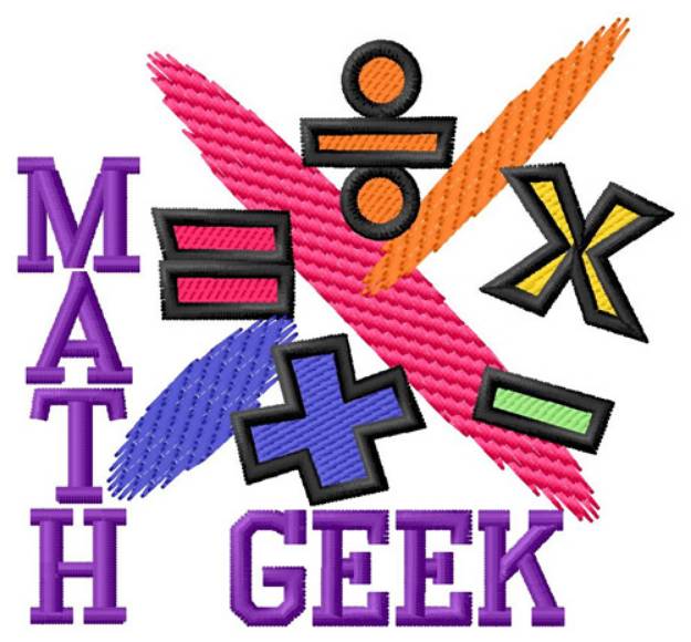 Picture of Math Geek Machine Embroidery Design