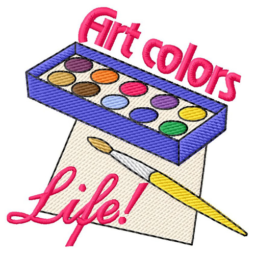 Art Colors Life Machine Embroidery Design