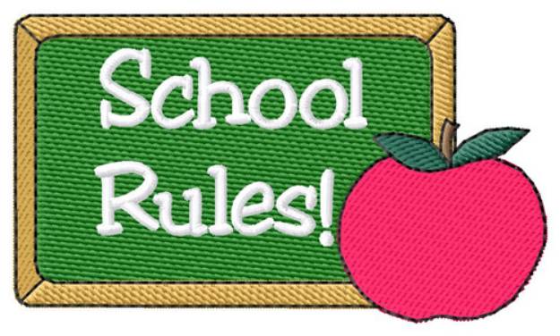 Picture of School Rules Machine Embroidery Design