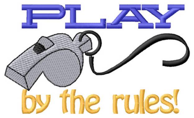 Picture of Play By The Rules Machine Embroidery Design