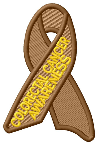 Colorectal Cancer Machine Embroidery Design