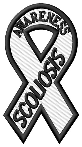 Scoliosis Awareness Machine Embroidery Design