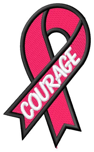 Courage Ribbon Machine Embroidery Design
