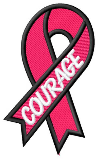 Picture of Courage Ribbon Machine Embroidery Design