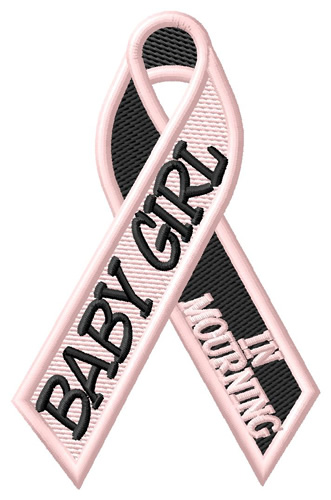 Baby Girl In Mourning Machine Embroidery Design