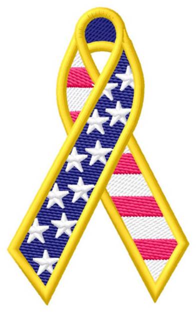 Picture of Flag Ribbon Machine Embroidery Design