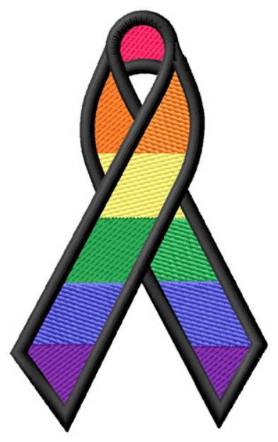 Picture of Rainbow Ribbon Machine Embroidery Design