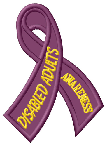 Disabled Adults Awareness Machine Embroidery Design