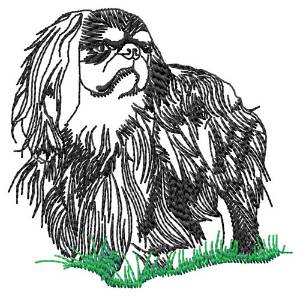 Picture of Pekingese Dog Outline Machine Embroidery Design
