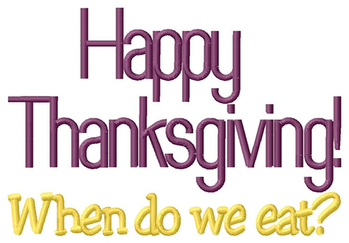 Thanksgiving Saying Machine Embroidery Design