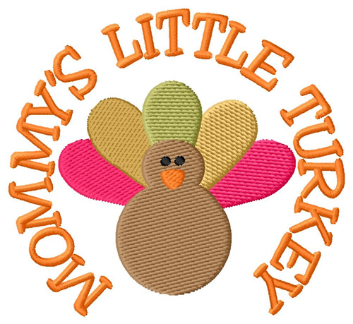 Mommys Turkey Machine Embroidery Design