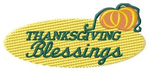 Picture of Thanksgiving Blessings Machine Embroidery Design